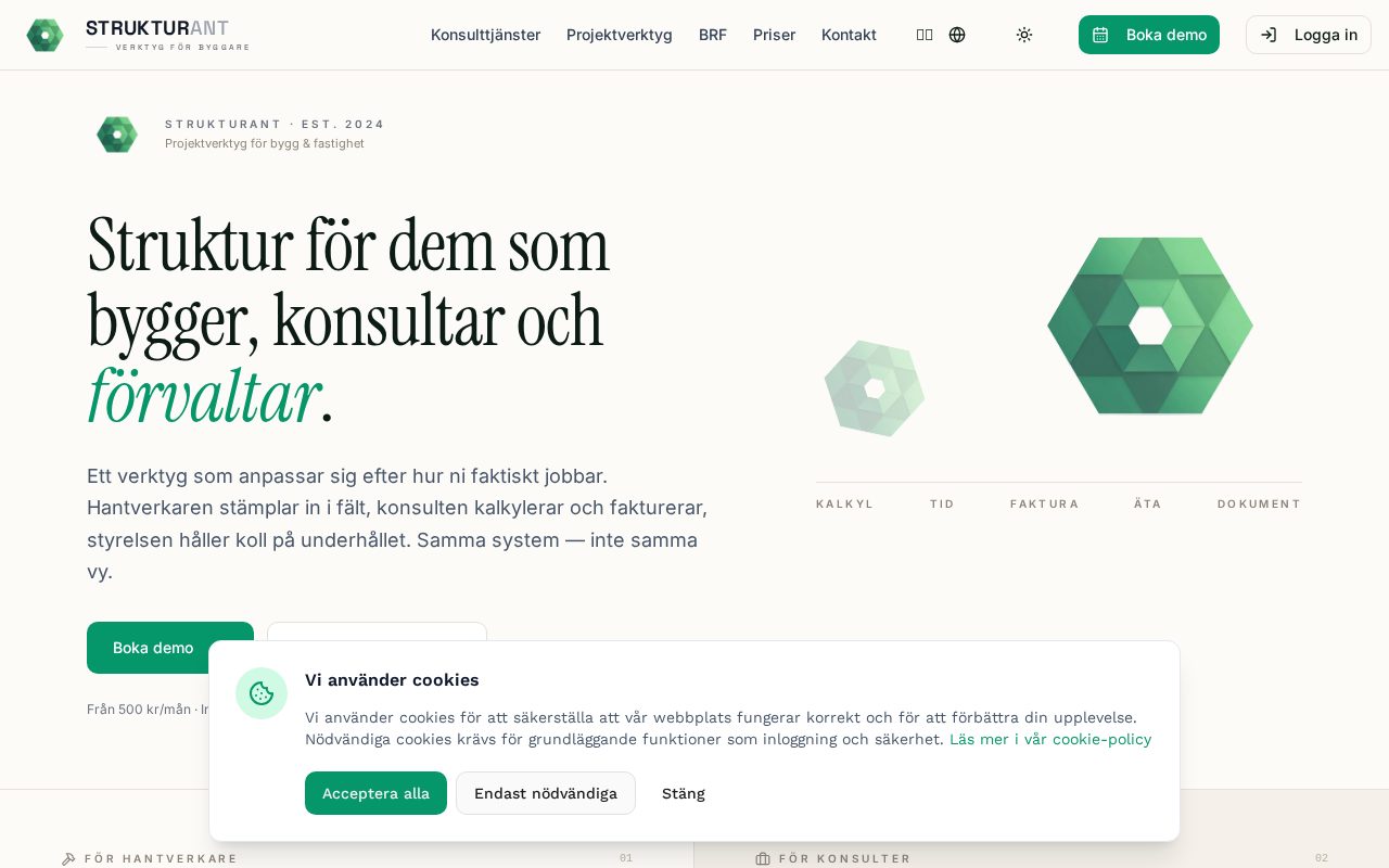 Skärmbild av Strukturant